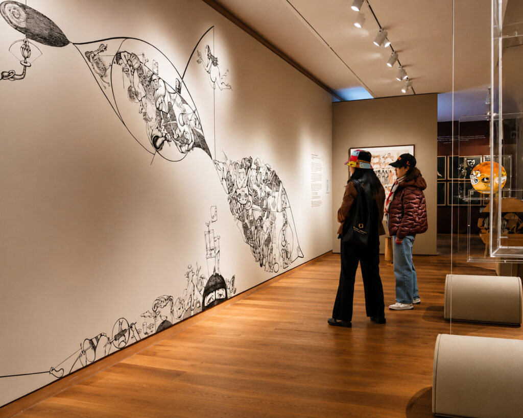 Jannat participated in the Ashmolean's Artist-in-Residence programme in 2023. During her residency, she conducted extensive research in the museum's archives, study rooms, and South Asian collections. Drawing on this experience, along with the landscapes of the Sundarbans and the realities of climate change in Bangladesh, she developed an exhibition that bridges histo