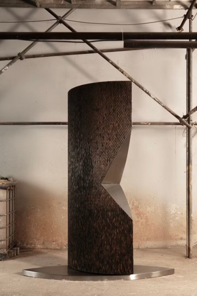 Sediment I - Stainless steel, scrap 70 120 x 250cm (Bui Hai Son). gallery halkhata
