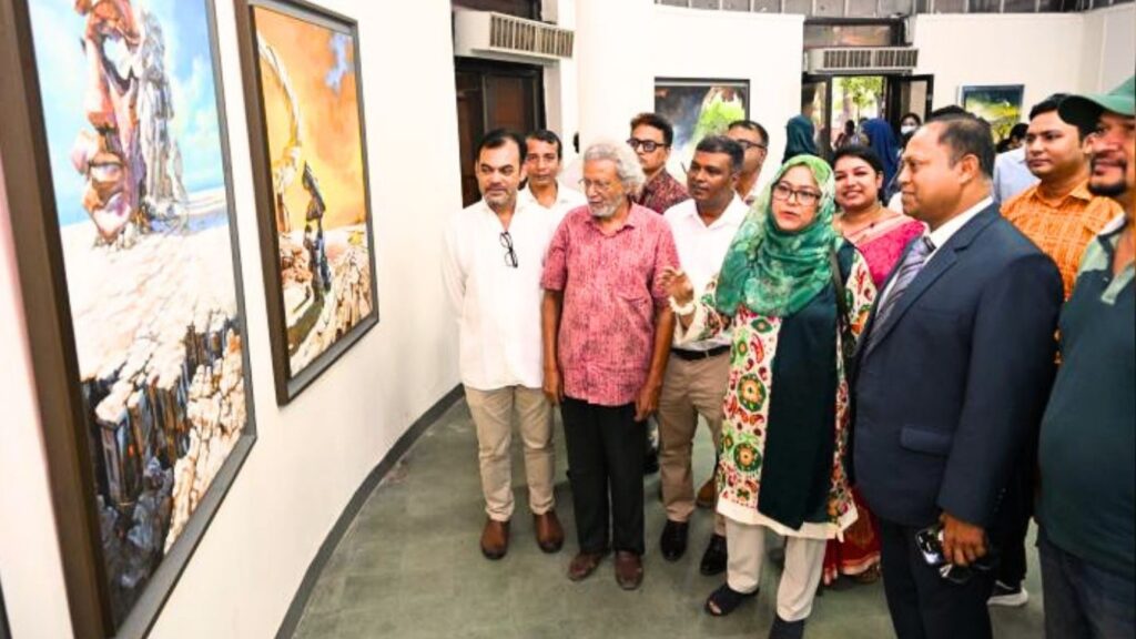 Zakia Khan Chandana’s Solo Exhibition Reality of the Subconscious Mind Opens at Zainul Gallery gallery halkhata