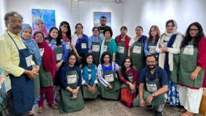 A Day in the Language of Colour Rezwan Nabis Acrylic Workshop by Bibhab gallery halkhata